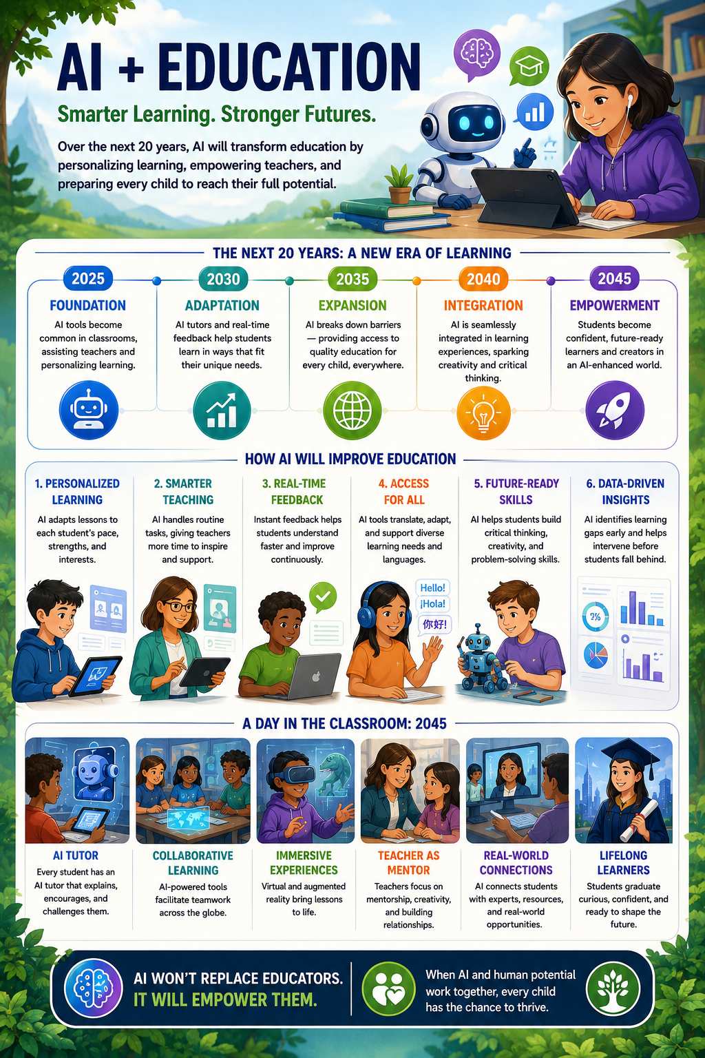 Infographic: 20-year timeline of AI in education